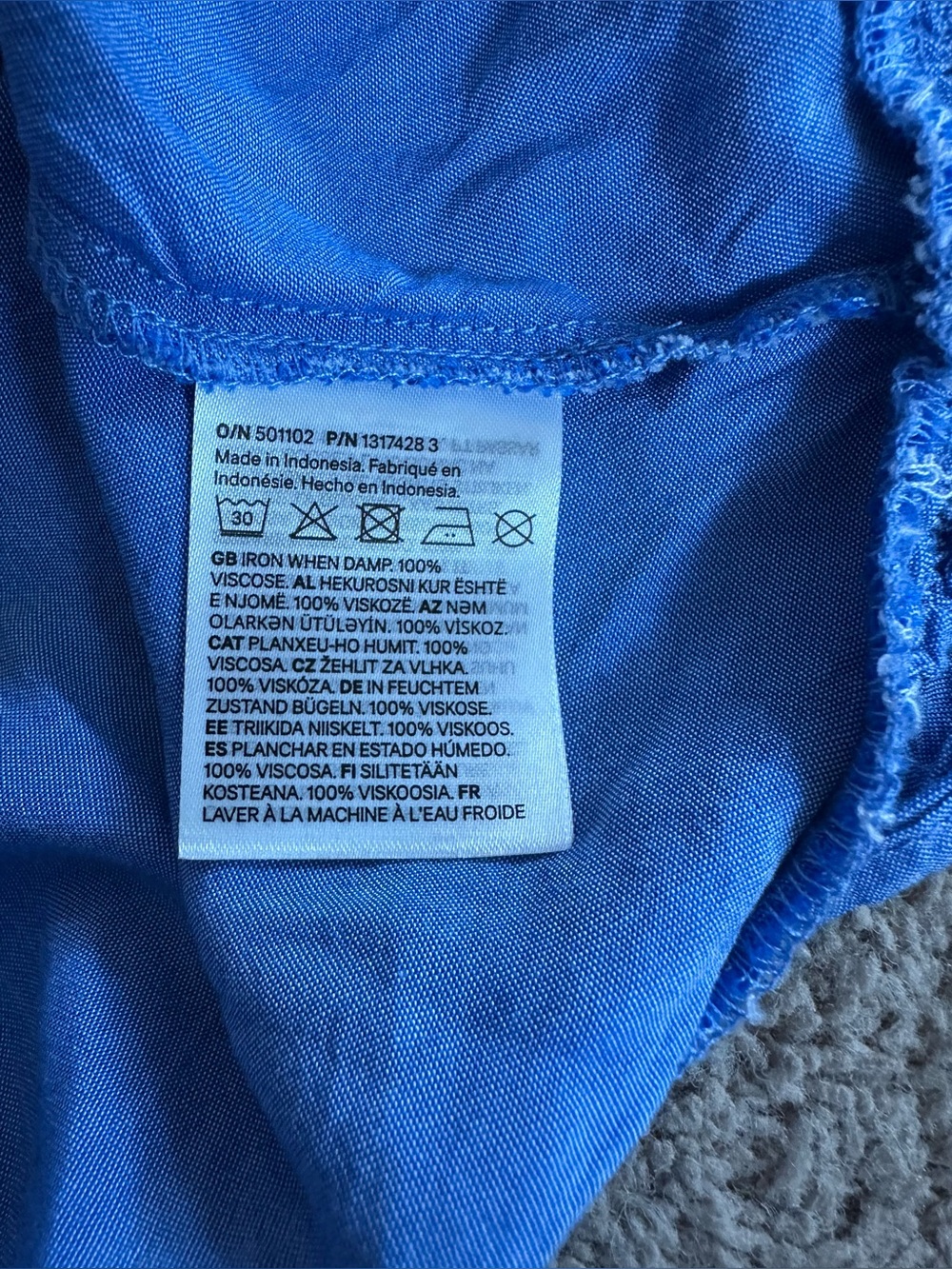 Kids Blue Ruffle Two-Piece Set. - Picture 4 of 5